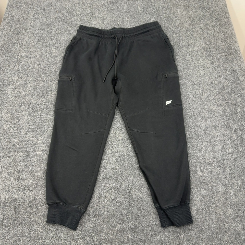 Fabletics Joggers Mens Black Polyester Cotton Cargo Pocket Athletic Streetwear